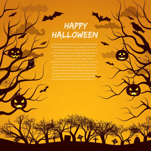 Halloween Greeting Card — Stock Vector