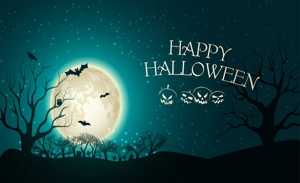 Happy Halloween Party Template — Stock Vector