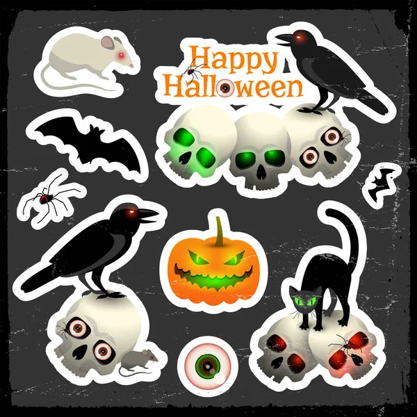 Feliz Conceito de Design de Halloween — Vetor de Stock