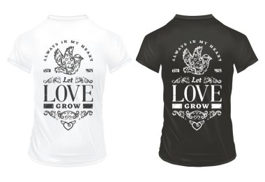 Vintage sevdalı parmak şablonu