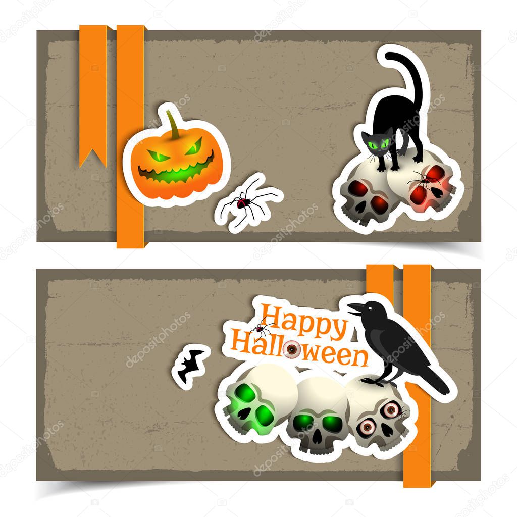 Happy Halloween Paper Horizontal Banners