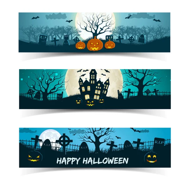 Halloween banners set — Stockvector