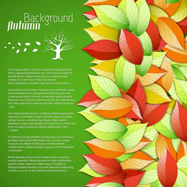 Cartel de otoño de luz botánica — Archivo Imágenes Vectoriales