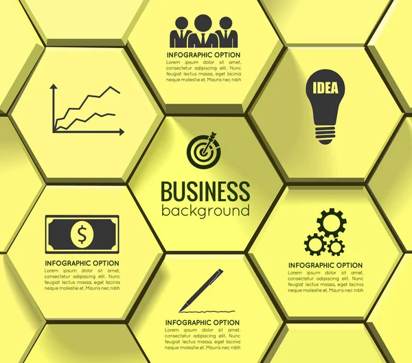 Business geometrische Infographic sjabloon — Stockvector
