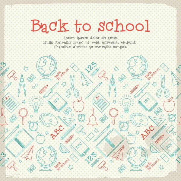 Back To School Template — Stock Vector