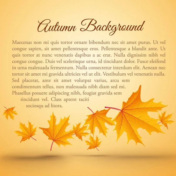 Resumen Plantilla de temporada de otoño brillante — Vector de stock