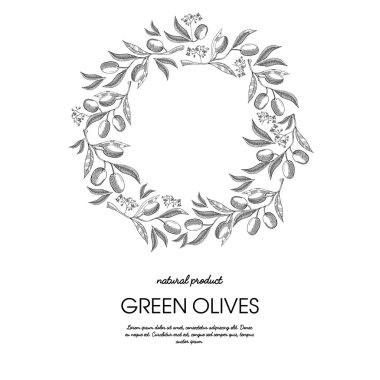 Yuvarlak kare kroki kompozisyon hassas süsleme