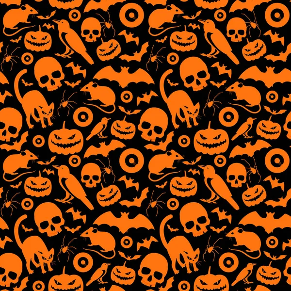 Halloween padrão sem costura — Vetor de Stock