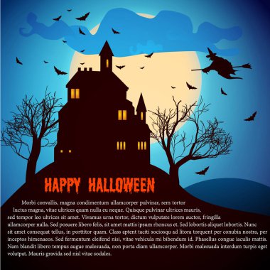 Cadılar Bayramın kutlu olsun karanlık şablonu