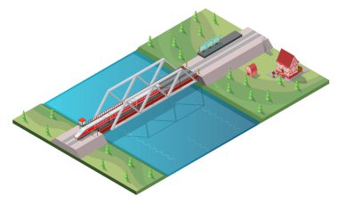 İzometrik yolcu yüksek hızlı tren kavramı