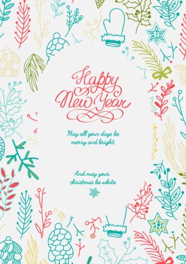 Mutlu yeni yıl tasarım konsepti