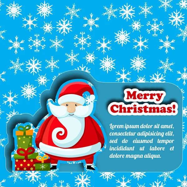 Papai Noel cartão de Natal — Vetor de Stock