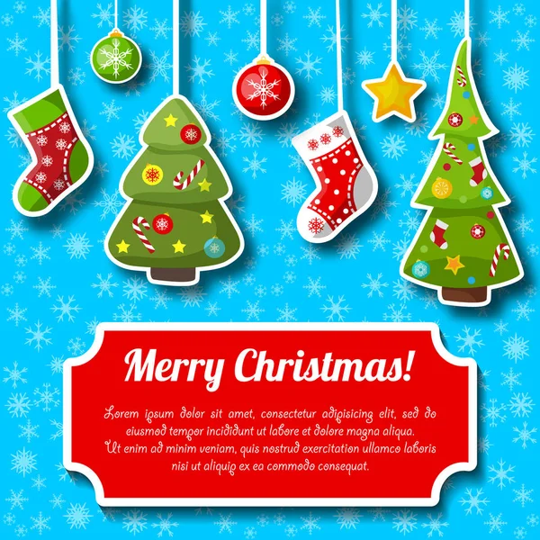 Christmas Decorations Postcard — Stock Photo, Image