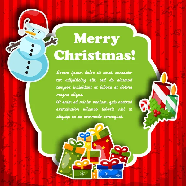 Tarjeta de navidad feliz — Vector de stock