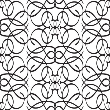 Soyut tek renkli süslü Seamless modeli