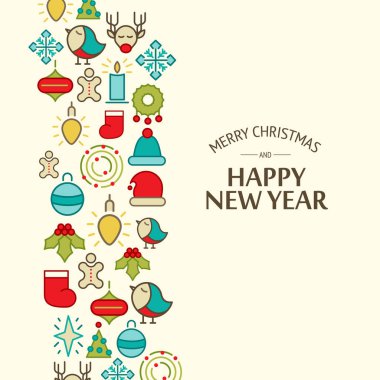 Mutlu yeni yıl kutlama şablonu