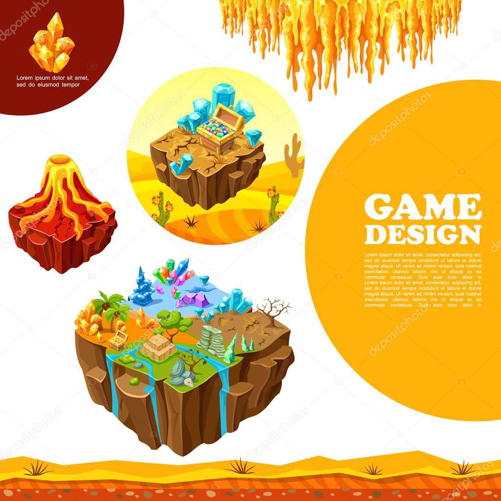 Isometric Game Landscapes Template
