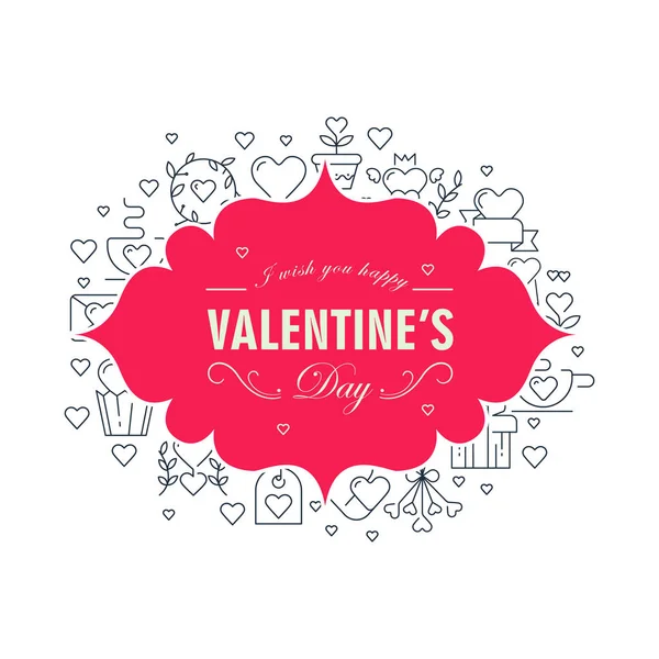 Carte décorative Saint Valentin — Image vectorielle