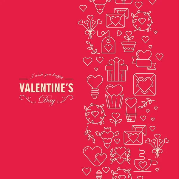 Postal original de San Valentín — Vector de stock