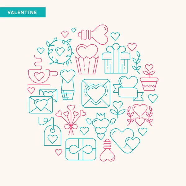 Feliz día de San Valentín tipografía diseño postal — Vector de stock