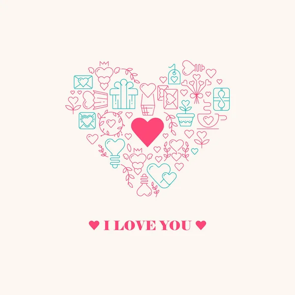 I Love You Poster — Stock Vector