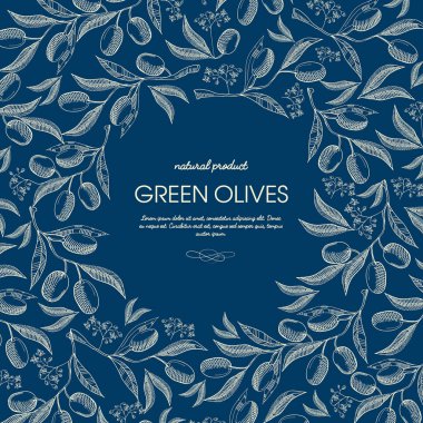 Soyut doğal ürün kroki şablonu