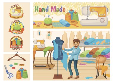 Düz terzi Dükkanı kompozisyon