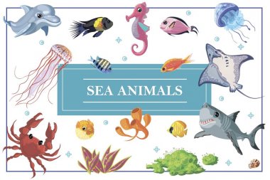 Karikatür Deniz Yaşamı Kavramı