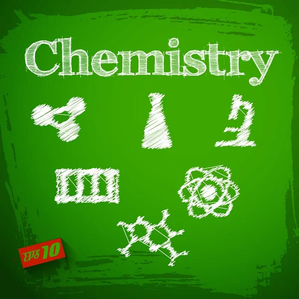 Grüner Chemie-Hintergrund — Stockvektor