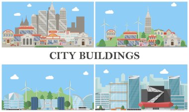 Yassı Şehir Manzaraları Kompozisyon