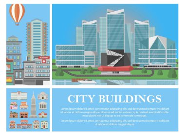 Düz Şehir Renkli Konsept