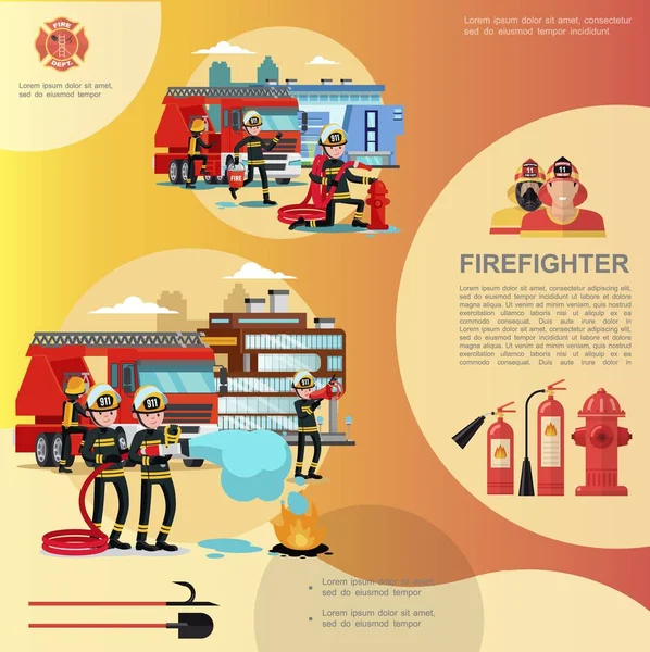 Düz İtfaiye Şablonu