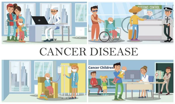 Childhood Cancer Disease Composition — Stock Vector