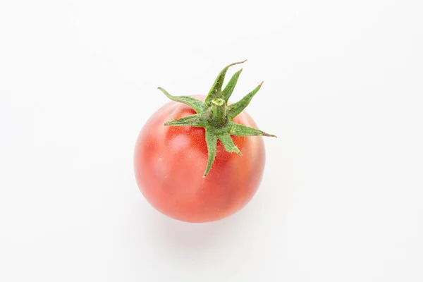 Rote Tomate Aus Dem Garten Auf Weißem Hintergrund — Stockfoto