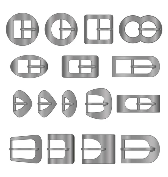 Buckles Fashion Metal Accessory Vector Illustration — Stock Vector