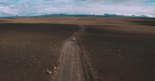 Автомобілем Пустельний Ландшафт Пташиного Польоту — стокове відео