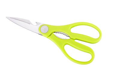 Mutfak makası beyaz arkaplanda izole