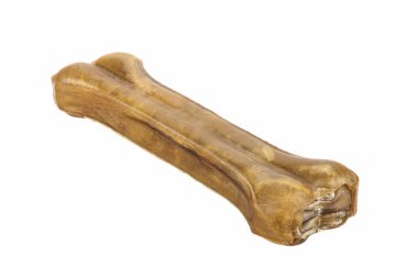 Beyaz arka plan üzerinde izole köpek kemiği