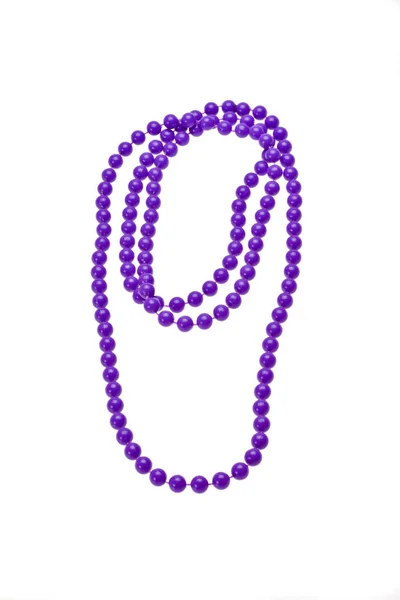 Purple necklace isolated on white background
