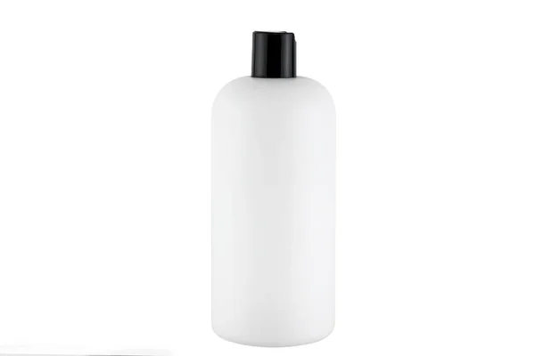 Blank Plastic Shampoo White Bottle Isolated White Background — ストック写真