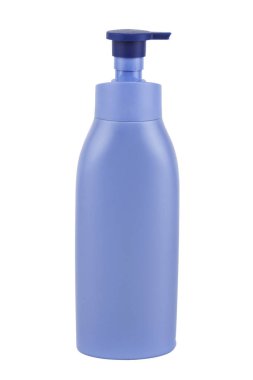 Beyaz arkaplanda izole edilmiş boş plastik şişe