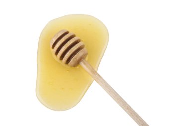 Saf bal sıvı beyaz arka plan üzerinde izole