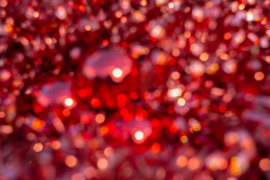 Glitter bokeh, mor, sarı, pembe, altı tarafı, yuvarlak arka plan bulanıklık doku. Defocused soyut kırmızı noel arka plan