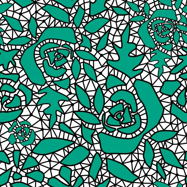 Green abstract seamless lace pattern texture white background