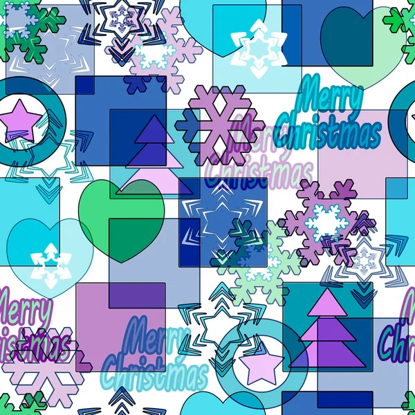 Seamless Merry Christmas cartoon pattern background