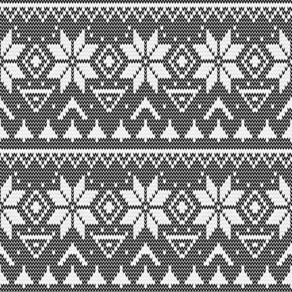 Seamless knitted Christmas embroidery retro pattern