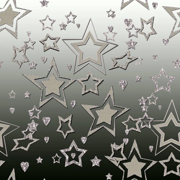 Abstract disco birthday stars starry glitter gradient print