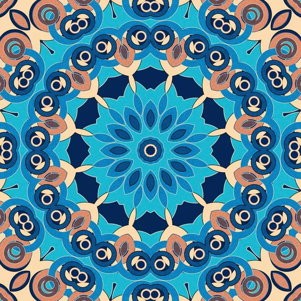 Seamless mandala round circle bright pattern
