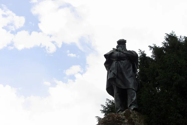 Włoski bohater Giuseppe Garibaldi statua copyspace — Zdjęcie stockowe