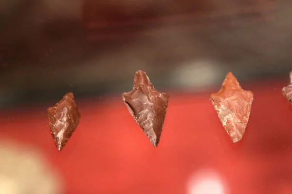 Arrowheads in flint of the third millennium BC — Stock Photo, Image